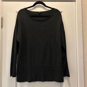 Ann Taylor Charcoal Crew Neck Sweater
